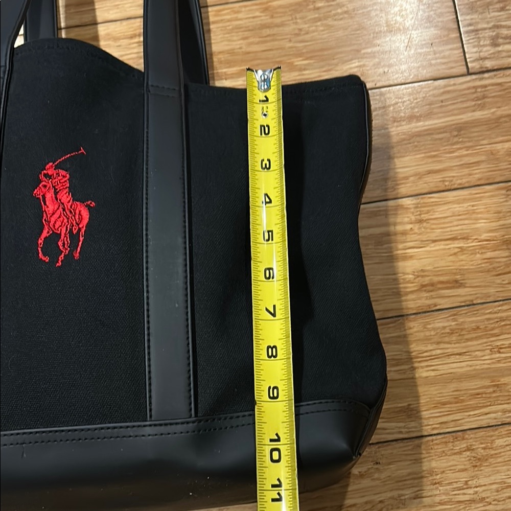 Polo by Ralph Lauren Black Tote with Red Polo Logo - Picture 3 of 6